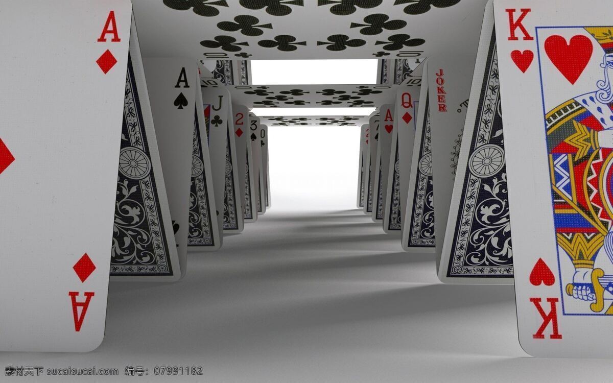 创意设计 叠加 房 扑克 屋顶 创意 设计素材 模板下载 创意扑克 走廊 独特创意 方片a 红桃k psd源文件