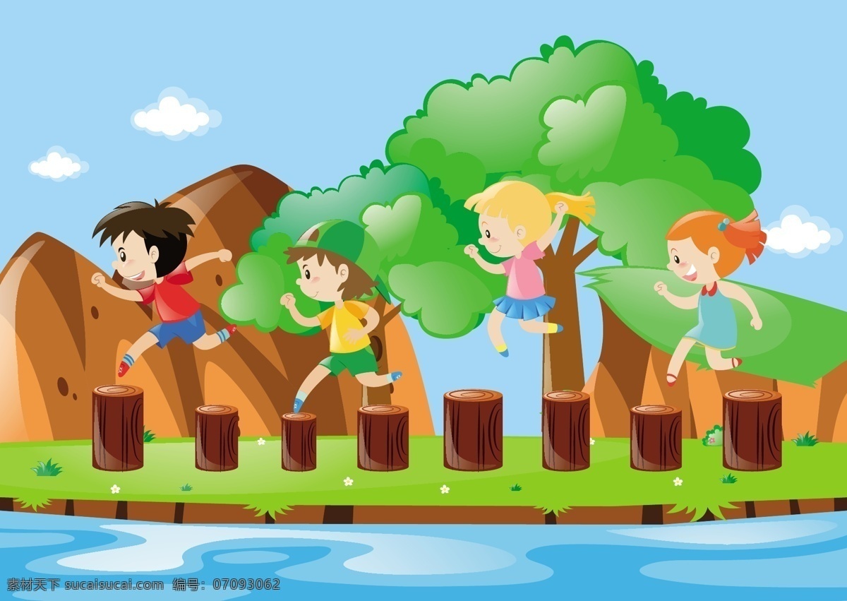 草地 上 玩耍 孩子 背景 儿童 自然 壁纸 色彩 男孩 丰富多彩 自然背景 播放 河流 背景色 玩