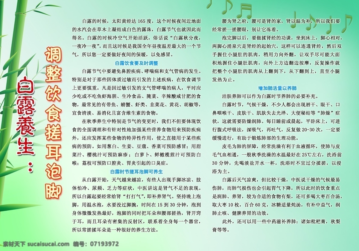 分层 泡脚 养生 音符 源文件 竹子 白露养生 调整 饮食 搓 耳 泡 脚 白露 搓耳 补中益气 润肺止咳 健康专题 psd源文件 餐饮素材