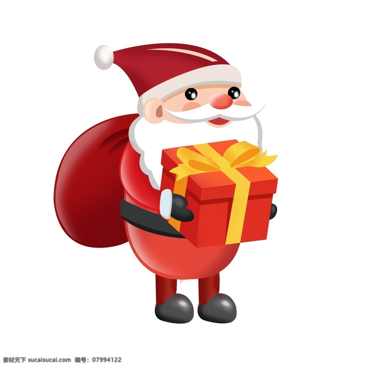 圣诞老人 送礼 物 透明 底 圣诞节 礼物 礼盒 红色 圣诞快乐 盒子 圣诞礼物