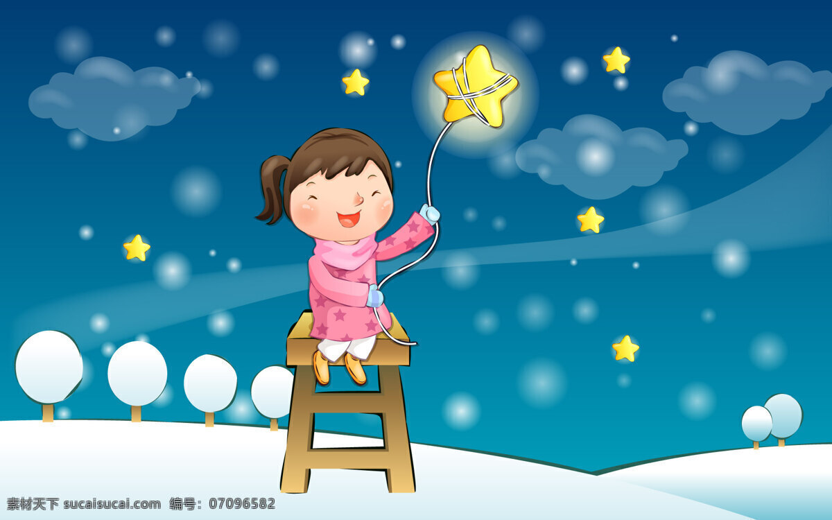 圣诞 冬日 童年 插画 儿童幼儿 人物图库 设计图库 插画集