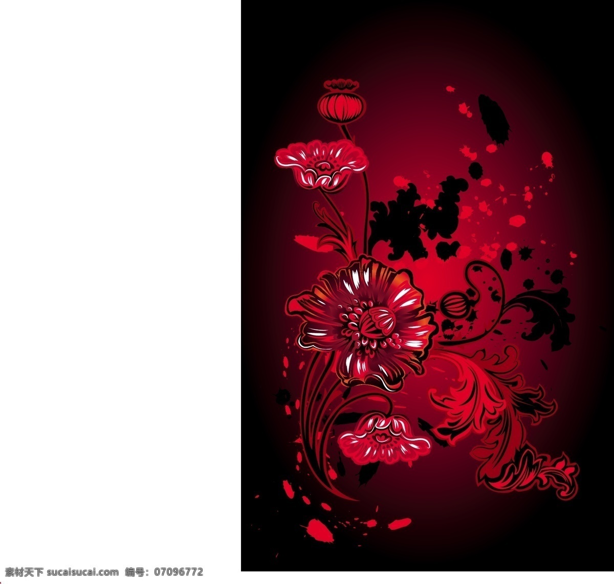血色 花朵 矢量 血色花朵矢量 花创意ai 红花矢量素材 矢量图 其他矢量图
