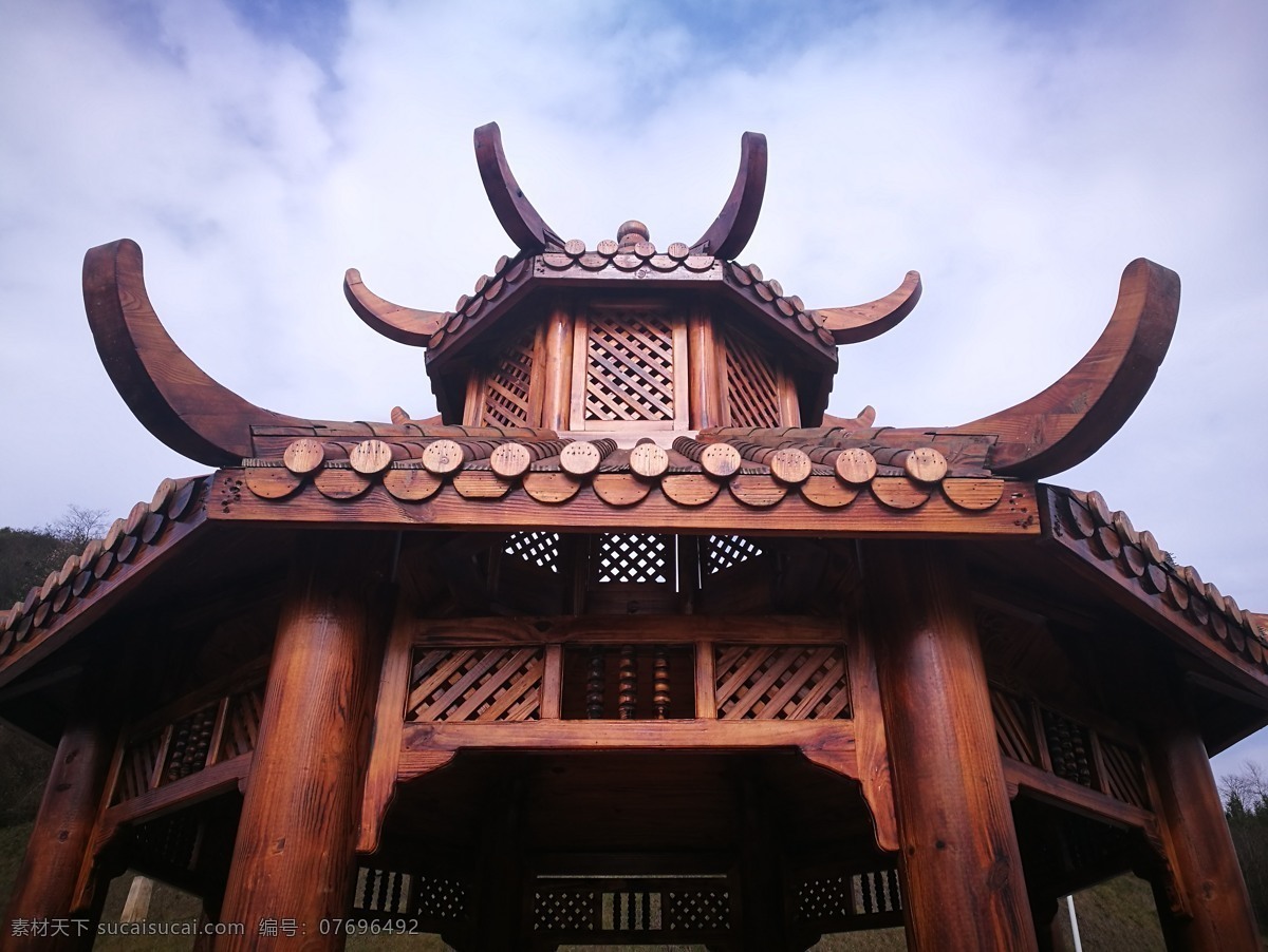 凉亭 木亭子 八角凉亭 古建筑 仿古建筑 黔东南民居 园林建筑 建筑工程 园林景观 建筑园林
