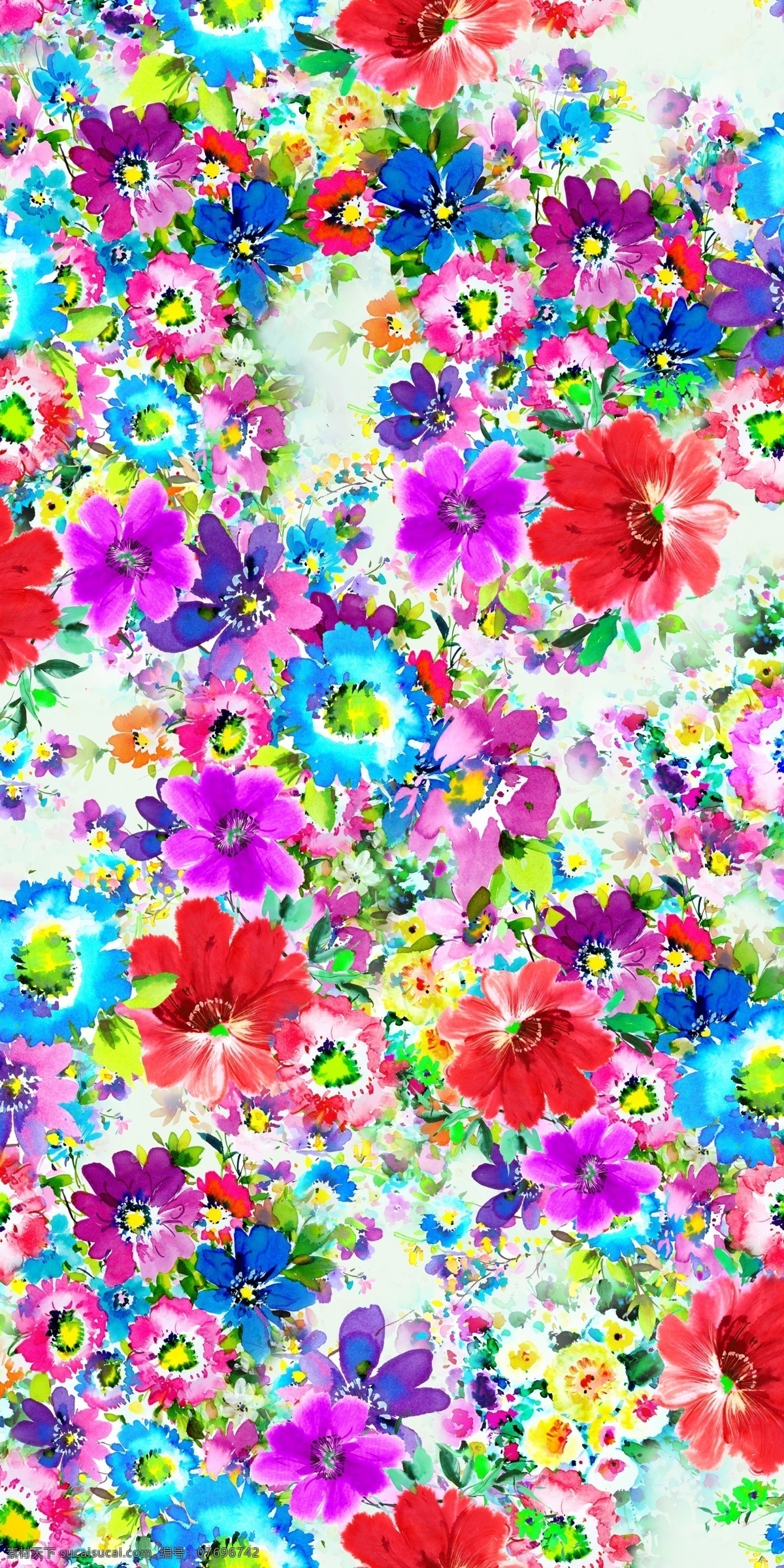 水墨画 花型 碎花 小花 花朵 印花 服装印花 红花 绿叶 素材花 水墨花 设计花 数码花朵 背景花 底纹花 设计花型 底纹边框 花边花纹