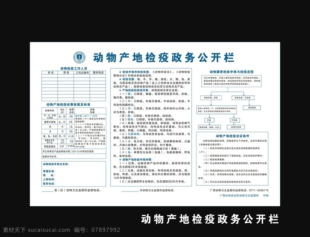 动物 产地 检疫 政务公开 公开栏 展板 板报 政务 公开 白色 dm宣传单
