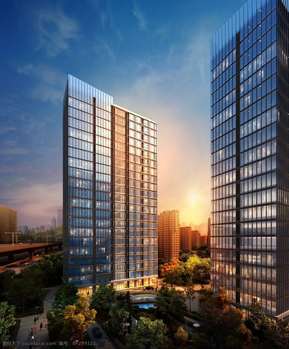 高楼大厦 别墅 房地产素材 城市建筑 楼房 公寓 住房 自然景观 建筑园林