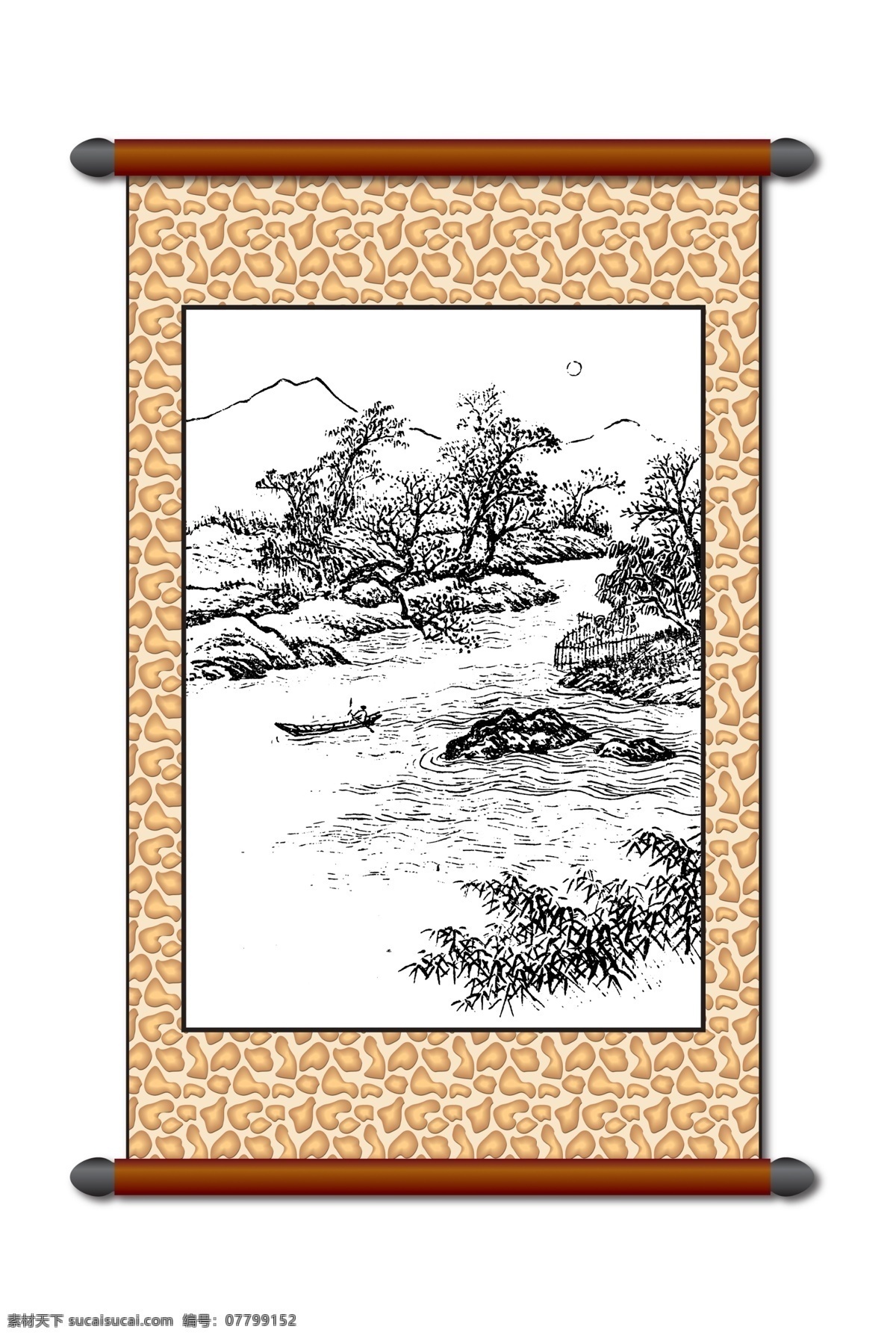 白描风景 模版下载 白描 风景画 版画风景 山水画 古建筑 线描 工笔 美术 黑白稿 卷轴画 挂画 中国风 古画 传统画 艺术画 文化艺术 绘画书法 设计图库 传统文化