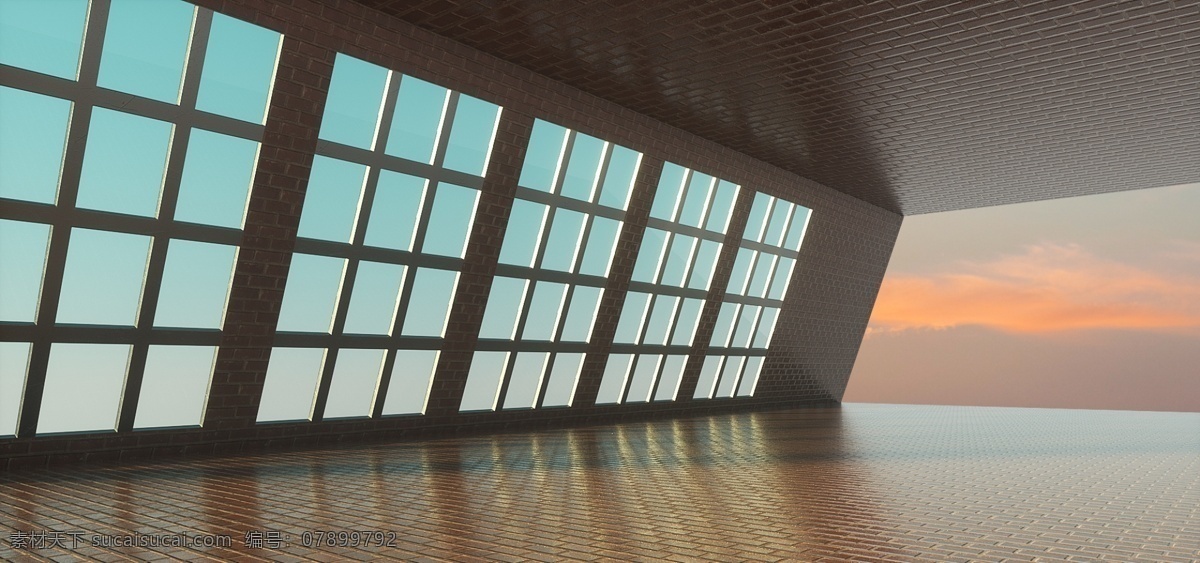c4d 质感 夕阳西下 商务空间 背景 三维空间 商务 科技 空间 场景 电商
