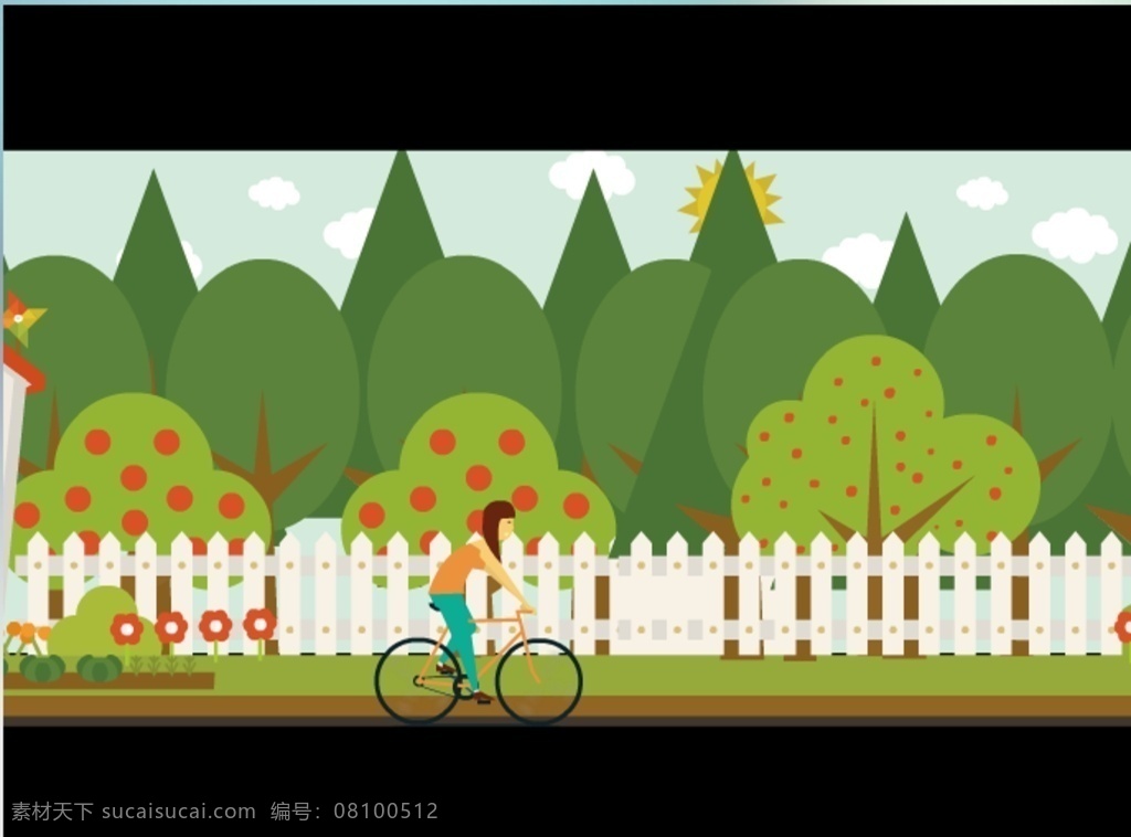 骑 自行车 flash 环保 动画 多媒体 动画素材 swf