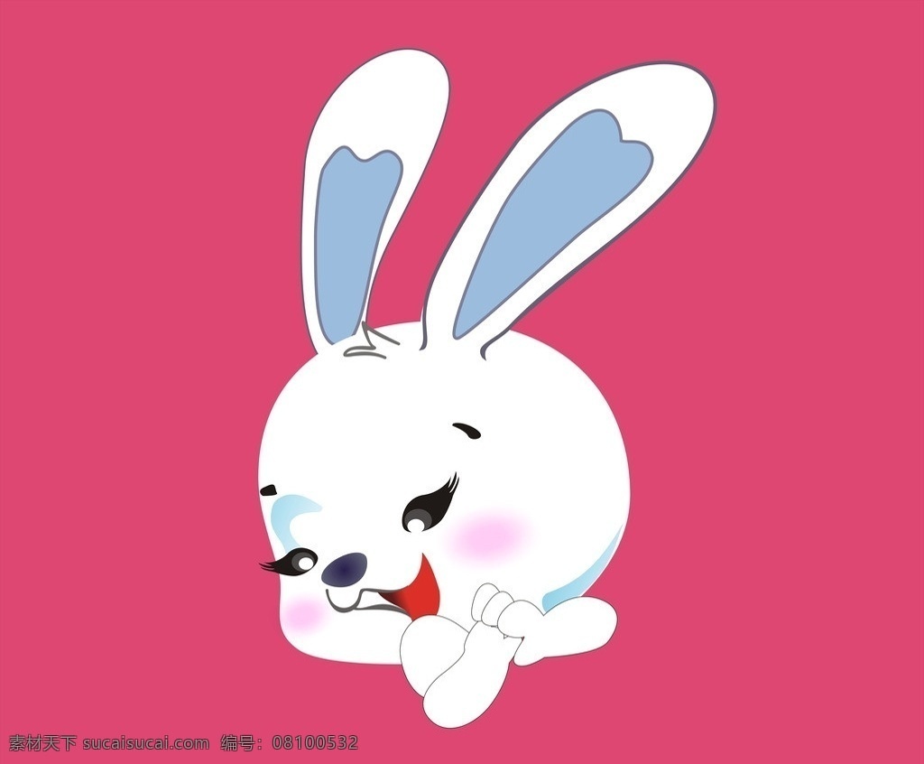 动物 兔子 小 白兔 可爱动物 小白兔 生物 白色兔子 自然 可爱 有趣 兔 耳朵 嘴巴 鼻子 眼睛 神态 其他生物 生物世界 矢量