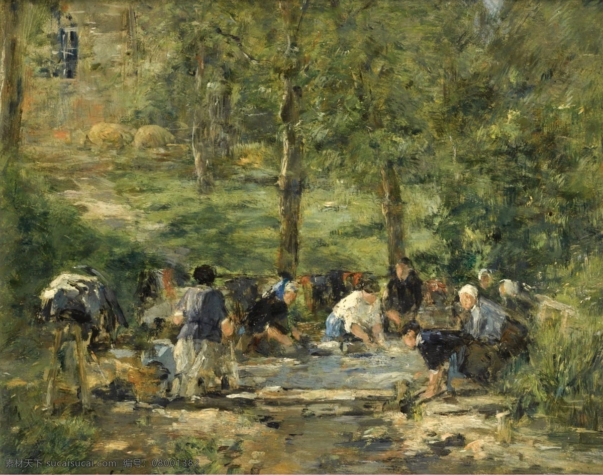 大师 画家 风景画 静物 油画 建筑 装饰画 trouville at horse white of place laun the boudin eugene 人物 高清 西方 国外 现代 家居装饰素材