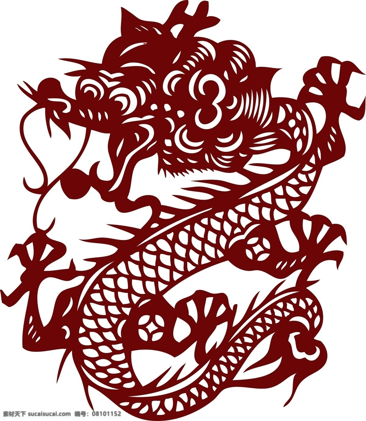 2012 年 红色中国 龙 生肖 剪纸艺术 龙剪纸 剪纸 中国龙 龙纹 窗花 龙腾盛世 花纹 祥云 春节剪纸 春节 节日素材 中国龙剪纸 新年 龙年 底纹 图腾 古典纹样 传统文化 文化艺术 矢量素材 矢量