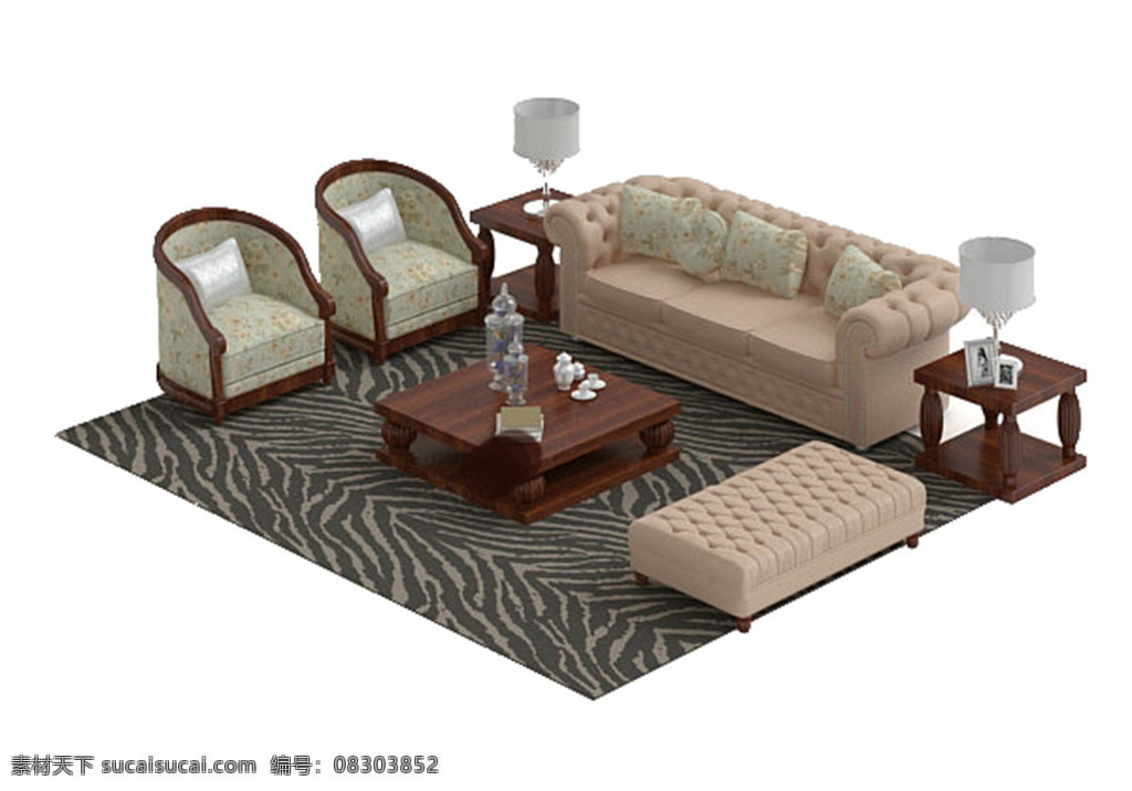 现代 沙发 模板下载 素材图片 家具 模型 3d设计模型 max 现代沙发 三人沙发 白色