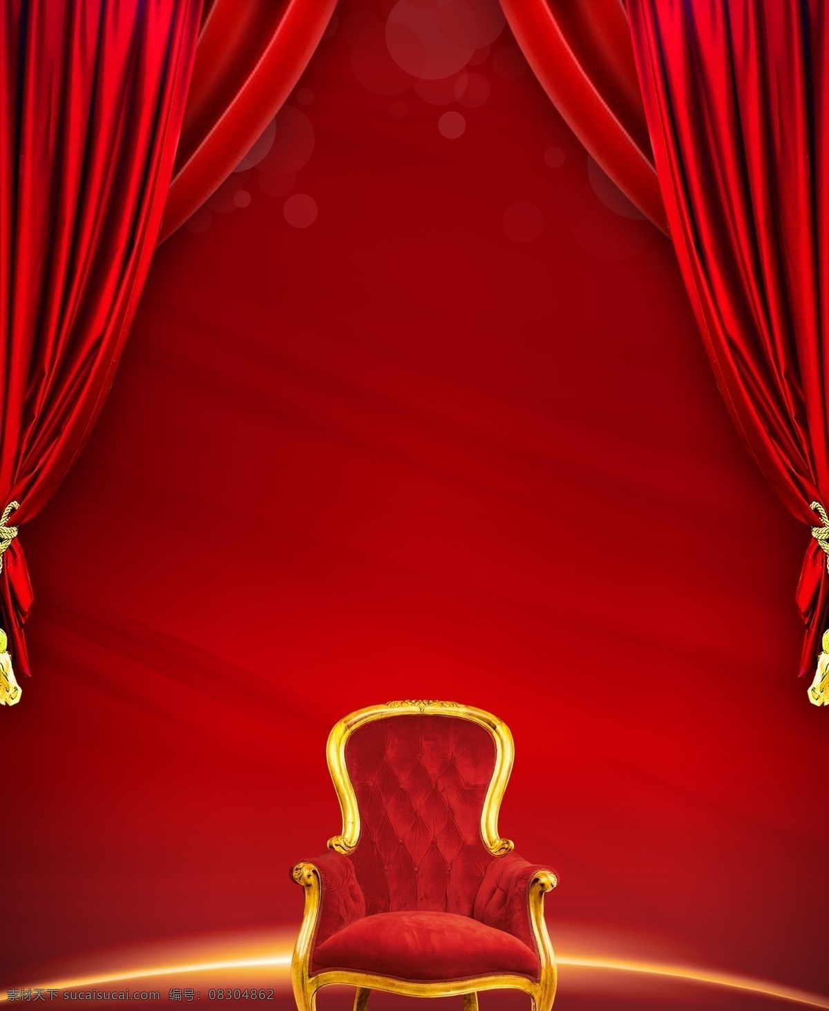 椅子窗 布帘红绸 椅子 窗帘 布帘 开盘 红绸 星光灿烂 背景 地产广告 开盘素材 地产素材 精品素材 dm宣传单