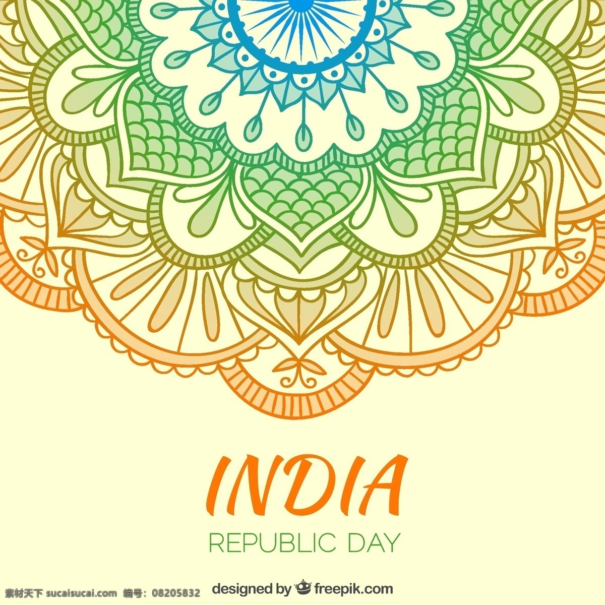 印度 共和 日 背景 装饰品 节日 假日 颜色 标志 色彩艳丽 装饰 抽纱