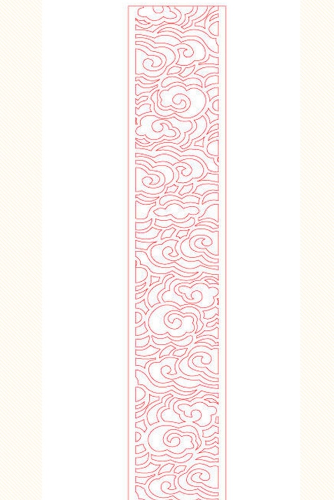 中国 古典 矢量 镂空 窗花 水云 花纹 连续 纹样 底纹边框 背景底纹
