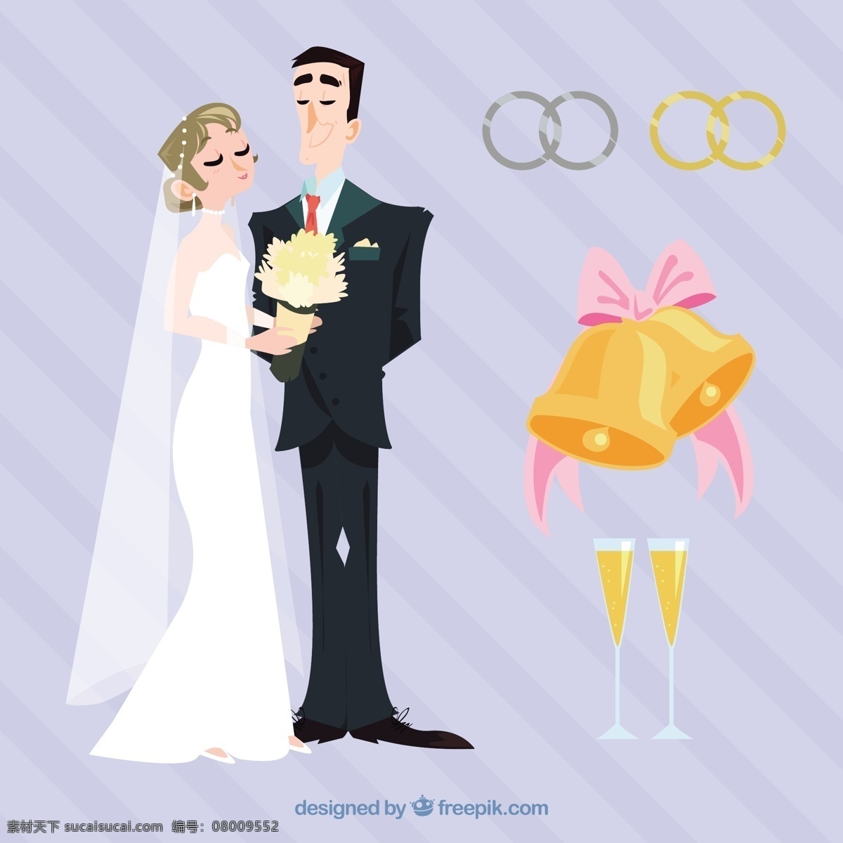 新婚 夫妇 婚礼 元素 矢量 新婚夫妇 婚礼元素 矢量素材