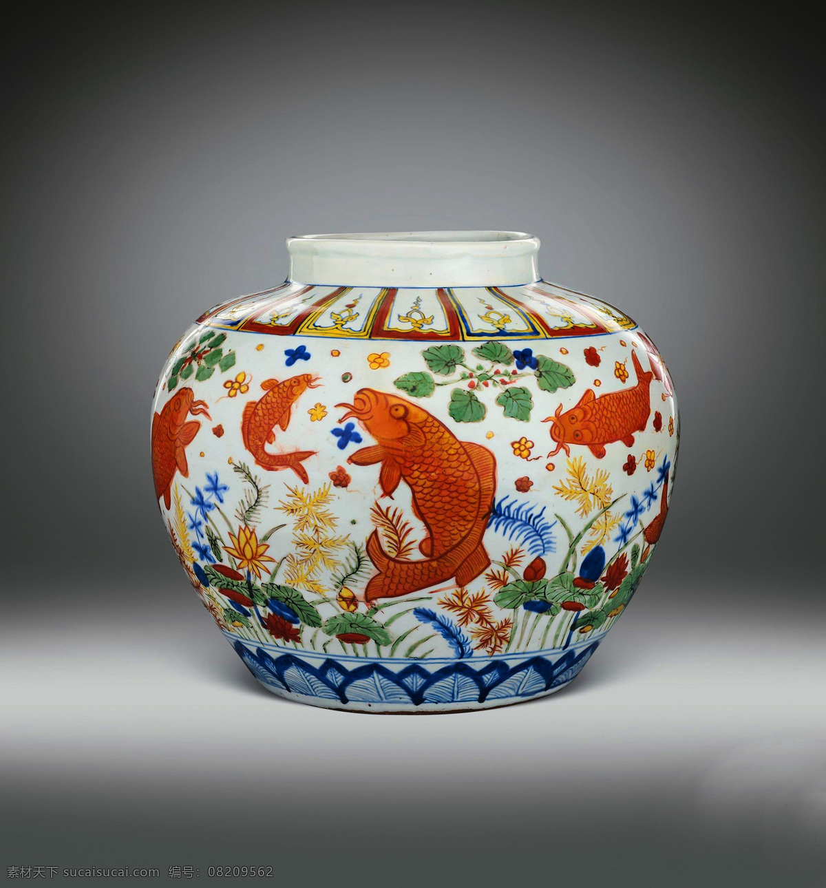 鲤鱼瓷瓶 陶瓷 瓷器 瓷瓶 古代瓷器 古代瓷瓶 古董 文化艺术 传统文化