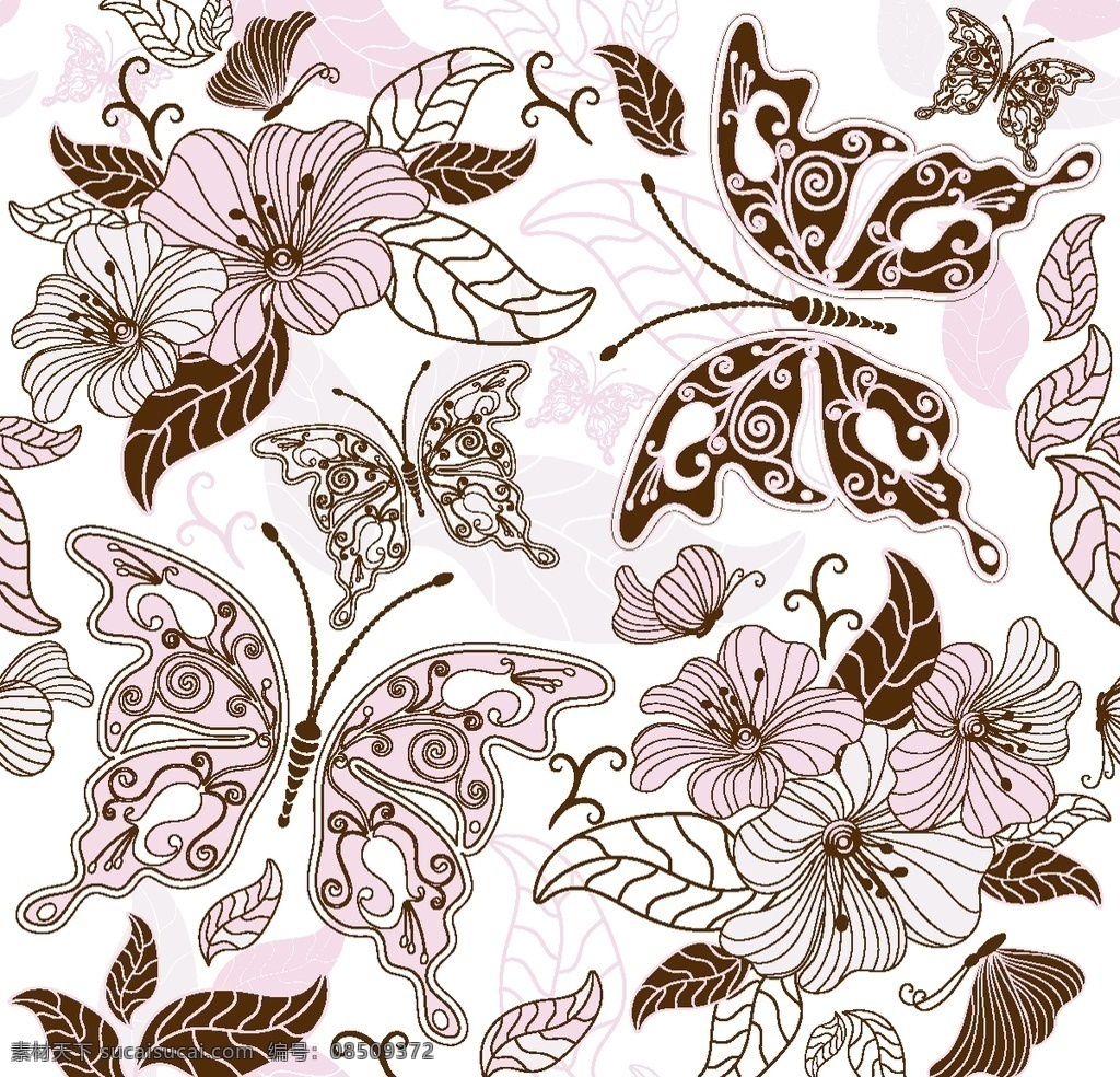 蝴蝶印花图片 纺织图案 服装印花 图案设计 数码印花 童装印花图案 女装印花图案 男装印花图案 手工印花 ps 高清 分层素材 分层