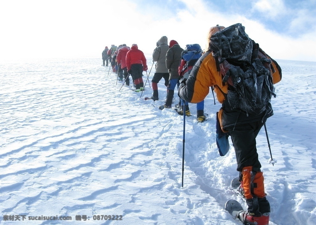 征途 雪山 户外 攀登 探险 装备 登山 团队 男性男人 人物图库