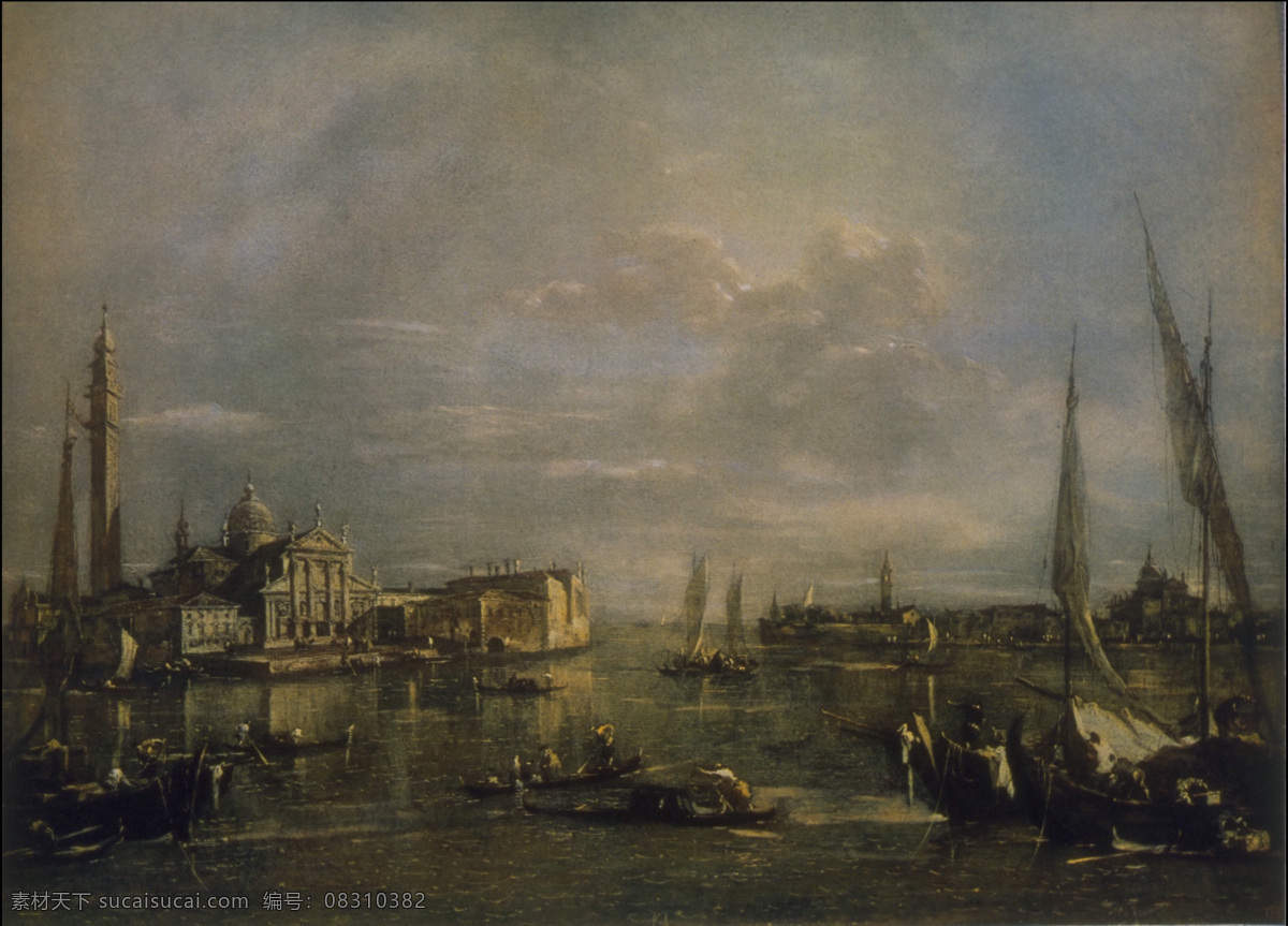 清 海边 风景 油画 风景油画 欧洲 油画图片 海边油画 欧洲大海 家居装饰素材