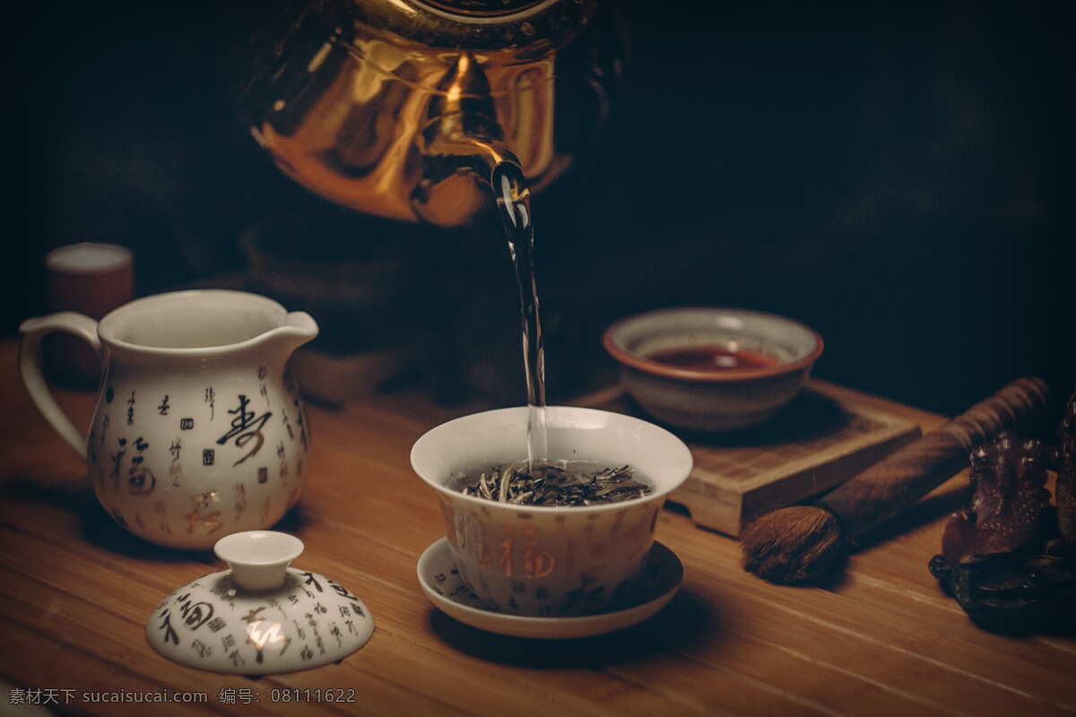 传统茶道绿茶 饮品 传统 中国 茶道 绿茶 餐饮美食 饮料酒水
