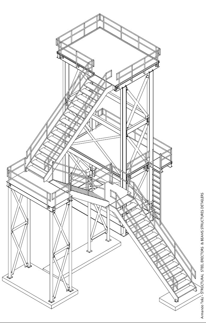 楼梯 ac 等距 视图 塔 2014 钢 工业 结构 宽 梁 teliz 阿曼多 鞍钢 法兰 autocad 3d模型素材 建筑模型