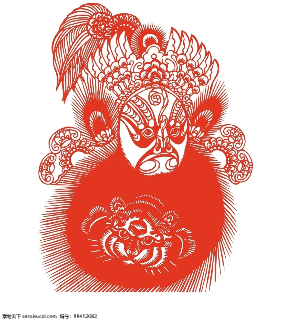 脸谱01 脸谱 矢量素材 剪纸 传统文化 民间艺术 矢量人物 职业人物 京剧脸谱 矢量图库 文化艺术