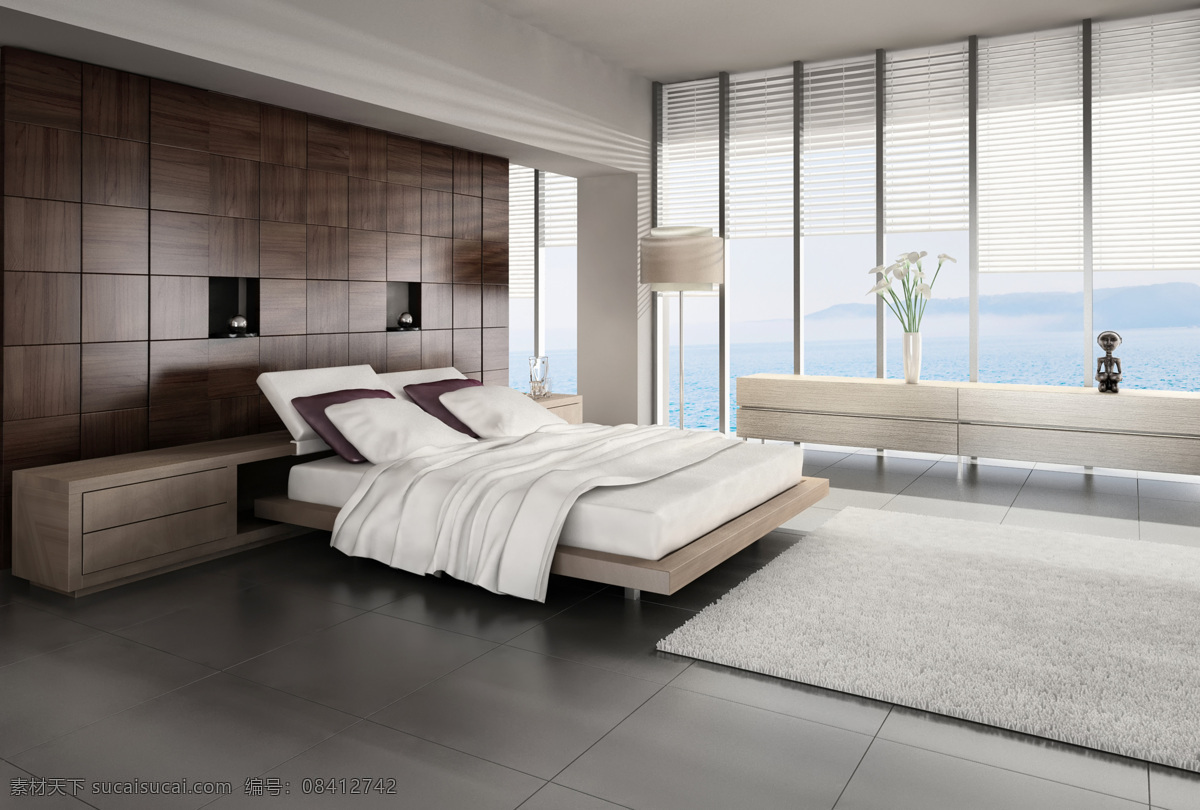唯美卧室 唯美 浪漫 简洁 简约 欧式 家居 家具 卧室 大床 木地板 灰色系 环境设计 室内设计