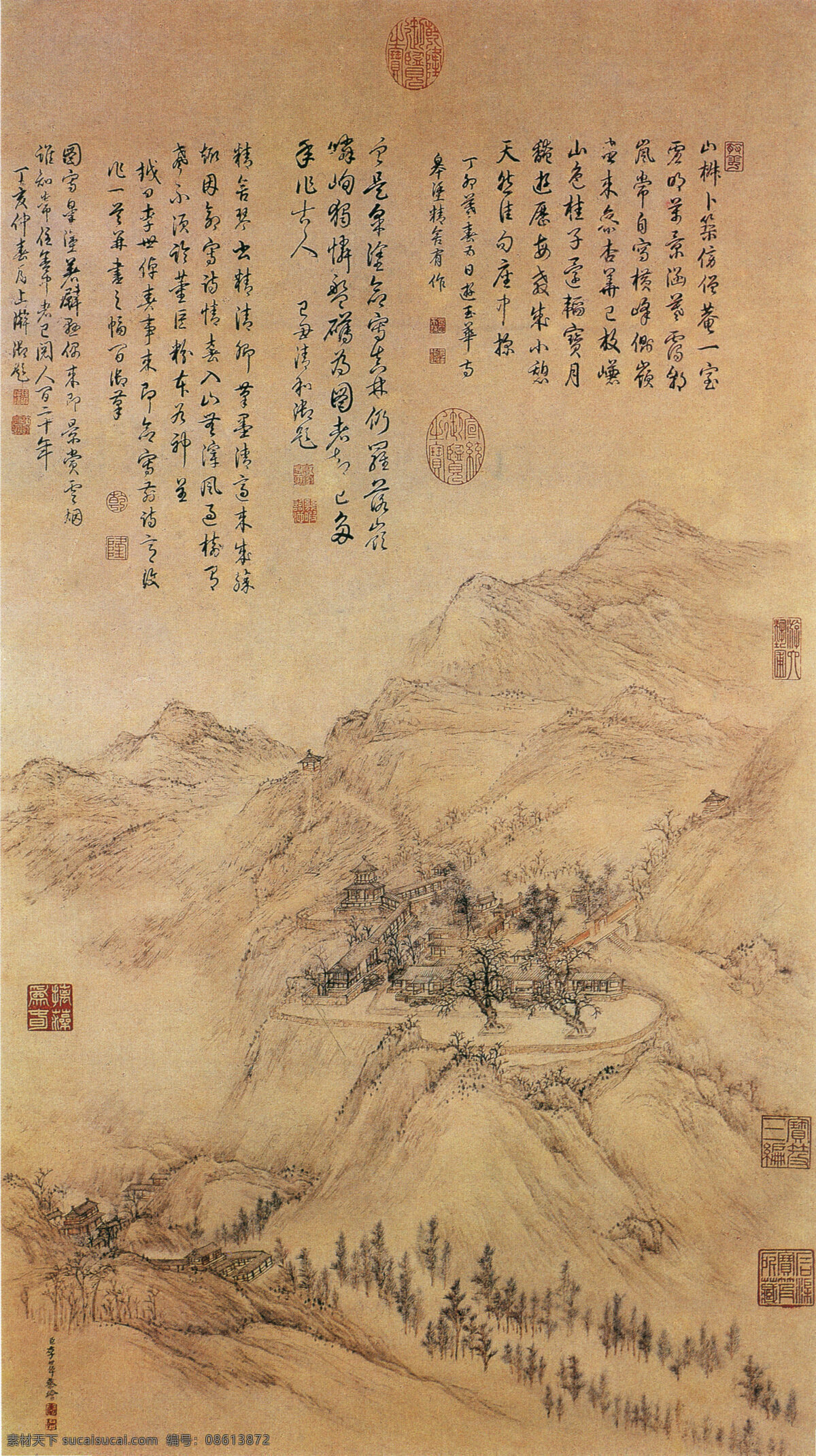 皋 涂 精舍 图 高清 古代 古代人物 古典 古画 国画 绘画 名画 山水画 书法 皋涂精舍图 书画 国画古画 水墨画 文化艺术 家居装饰素材 山水风景画