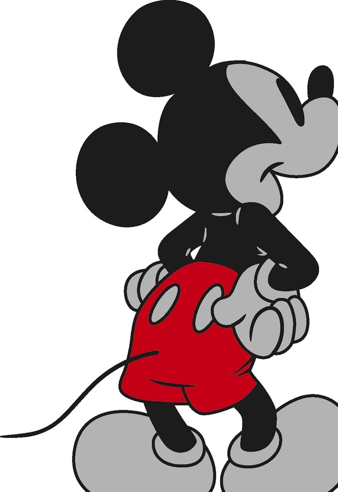 坐着的米奇 字母 mickey 迪士尼 动画 卡通 米老鼠 高飞 mouse 伸手米奇 服装设计