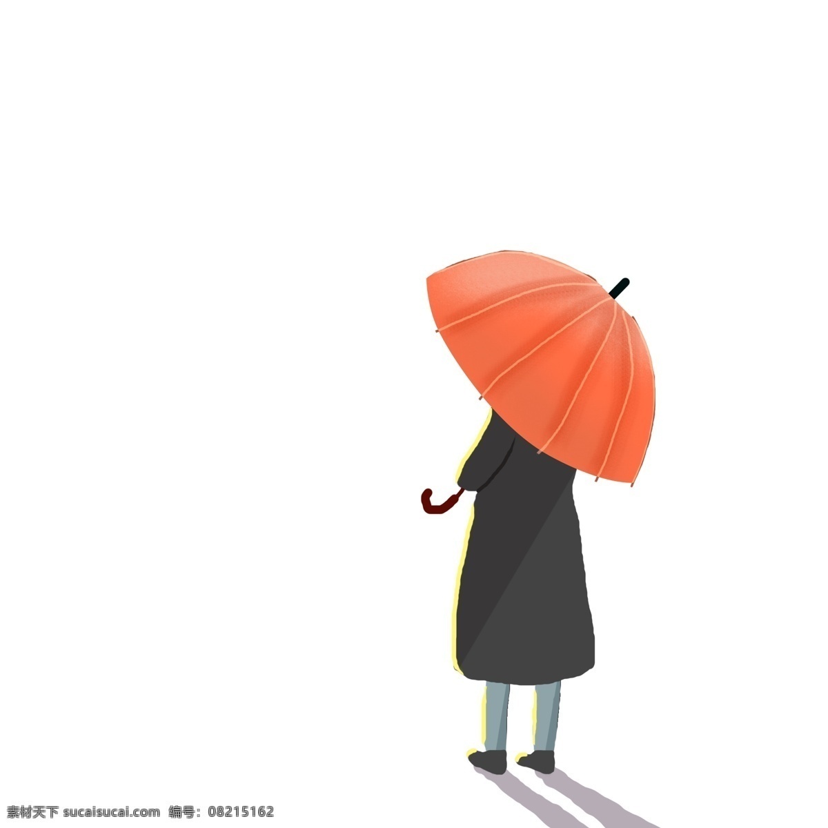 手绘 撑 伞 女孩子 商用 创意 撑伞 女孩 女生 插画