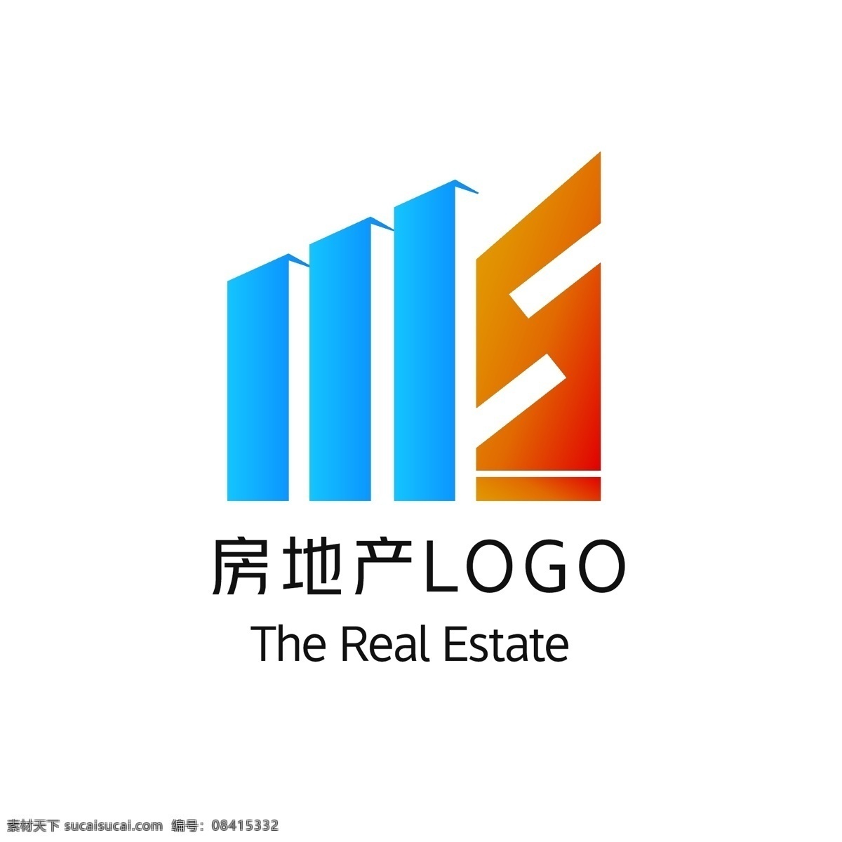 房地产 商务 建筑 行业 模板 logo 上午 标志 地产 字母m 之母s