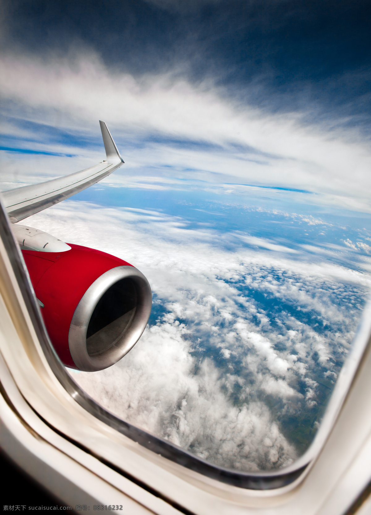 窗户 外 白云 风景 飞机 航空 蓝天 天空 汽车图片 现代科技