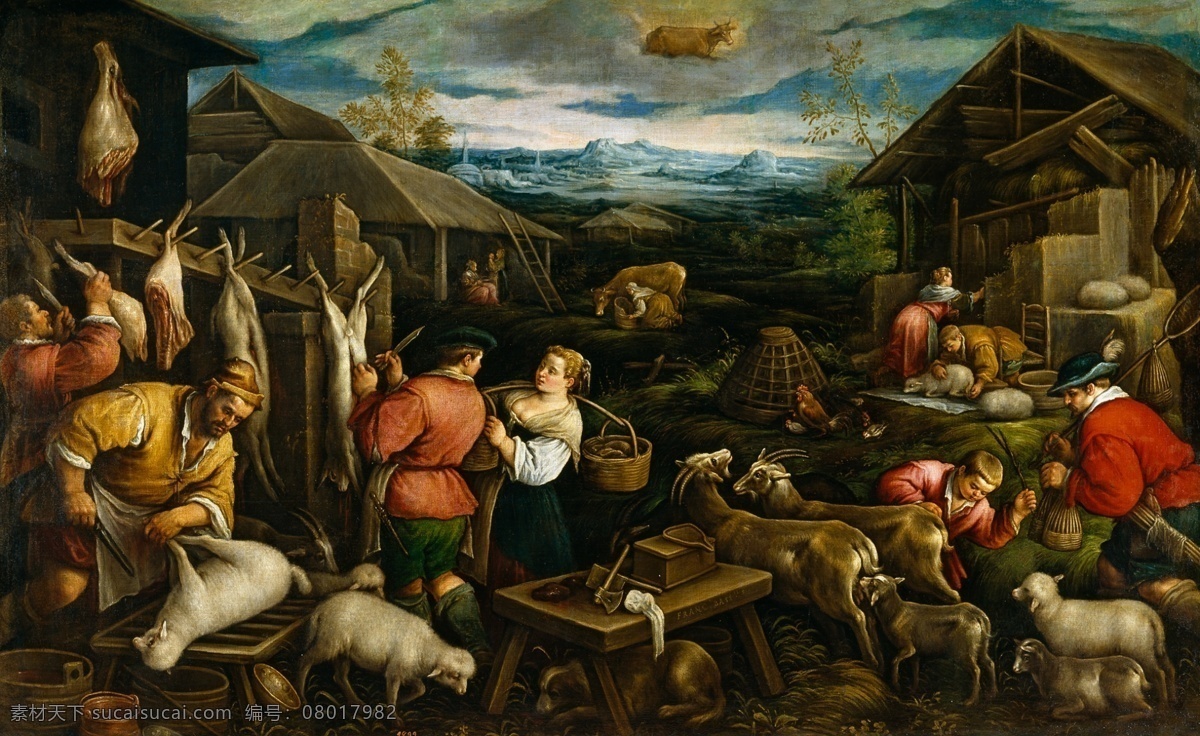 tauro 大师 画家 古典 画 建筑 景物 装饰画 油画 abril francesco bassano 人物 高清 西方 国外 现代 家居装饰素材