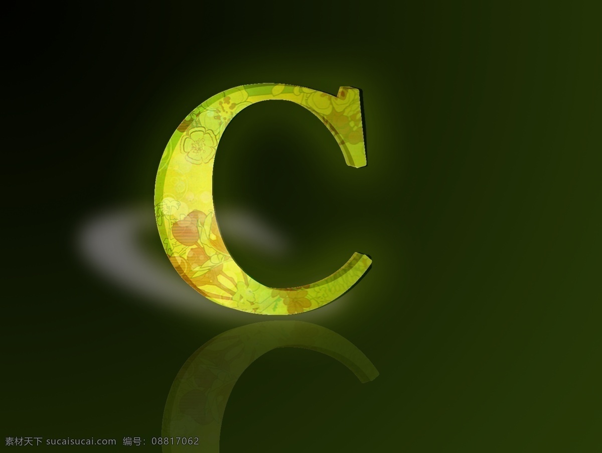 3d 字母 cpsd 原创 高清 图 字母c 高清图 绿色
