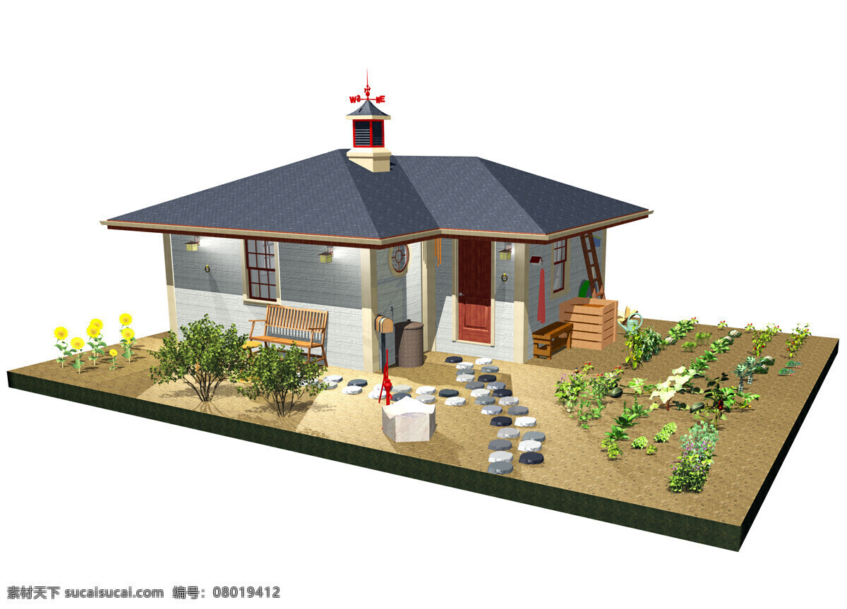 基督教堂设计 基督教堂 树 植物 房子 房子模型 房子设计 3d房子 建筑设计 环境家居 白色