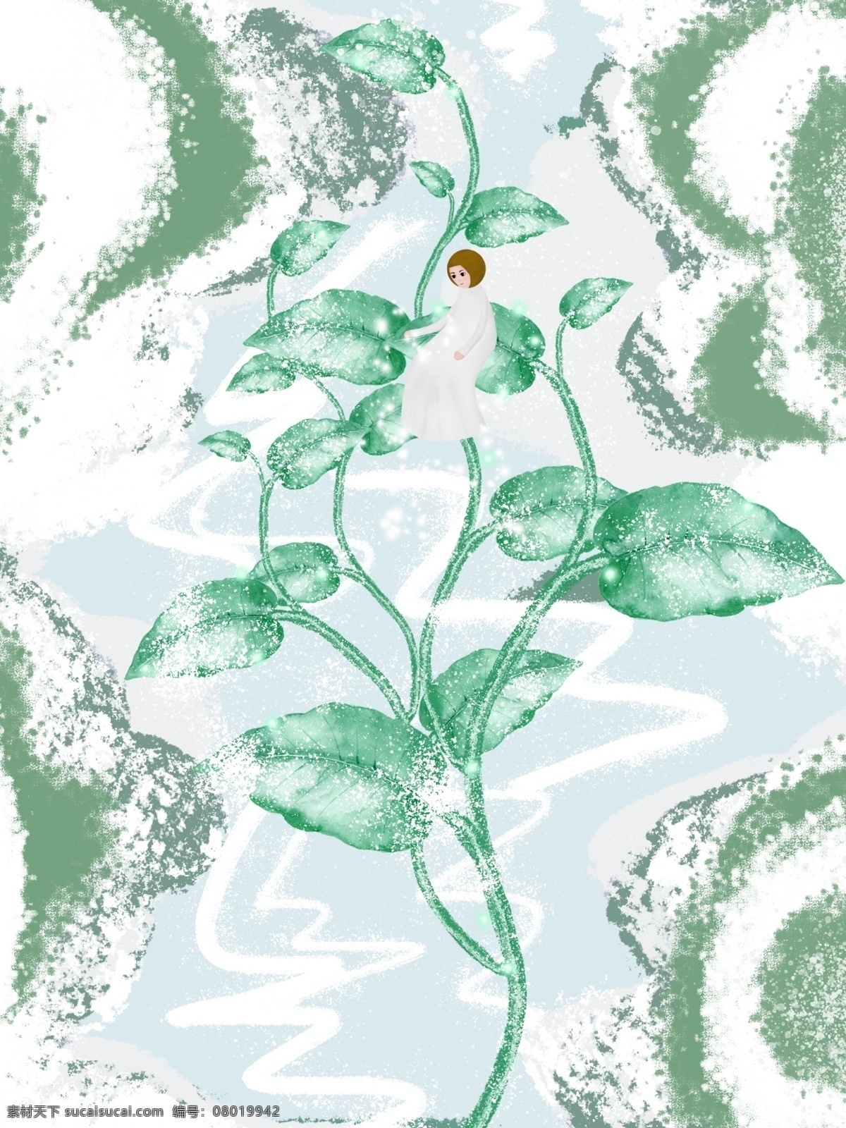 植物 风景 卡通 插画 元素
