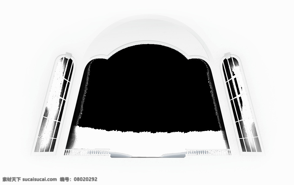 白色 拱形 纸张 卡通 透明 海报设计装饰 抠图专用 设计素材 淘宝素材 透明素材 装饰 装饰图案