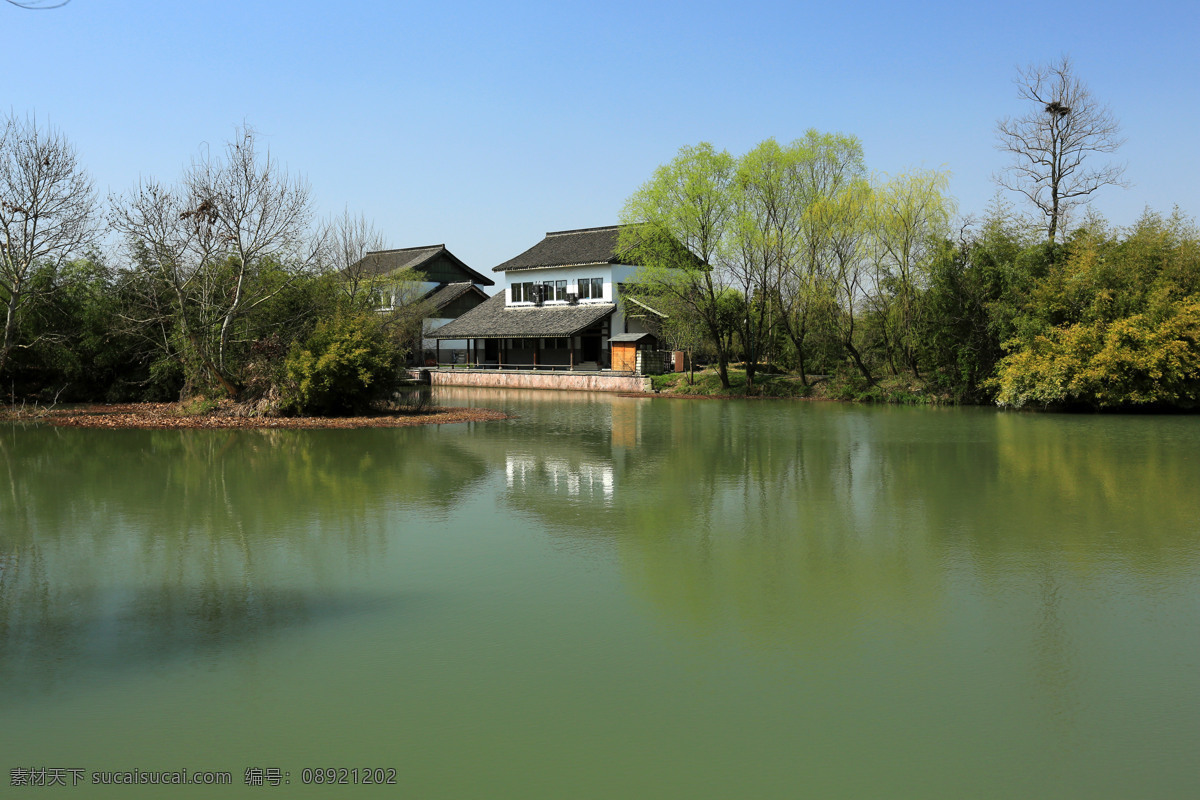 西溪湿地公园 杭州 绿树 蓝天 湖水 旅游 湿地公园 公园 西溪 湿地 国内旅游 旅游摄影 灰色