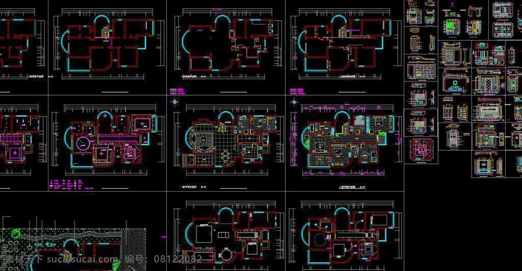 cad 别墅 公馆 环境设计 建筑设计 立面图 平面图 剖面图 施工图 室内设计 上海 康桥 半岛 金沙 dwg 图纸 装修 装饰 私宅 别业 别墅图纸大全 源文件 cad素材 室内图纸