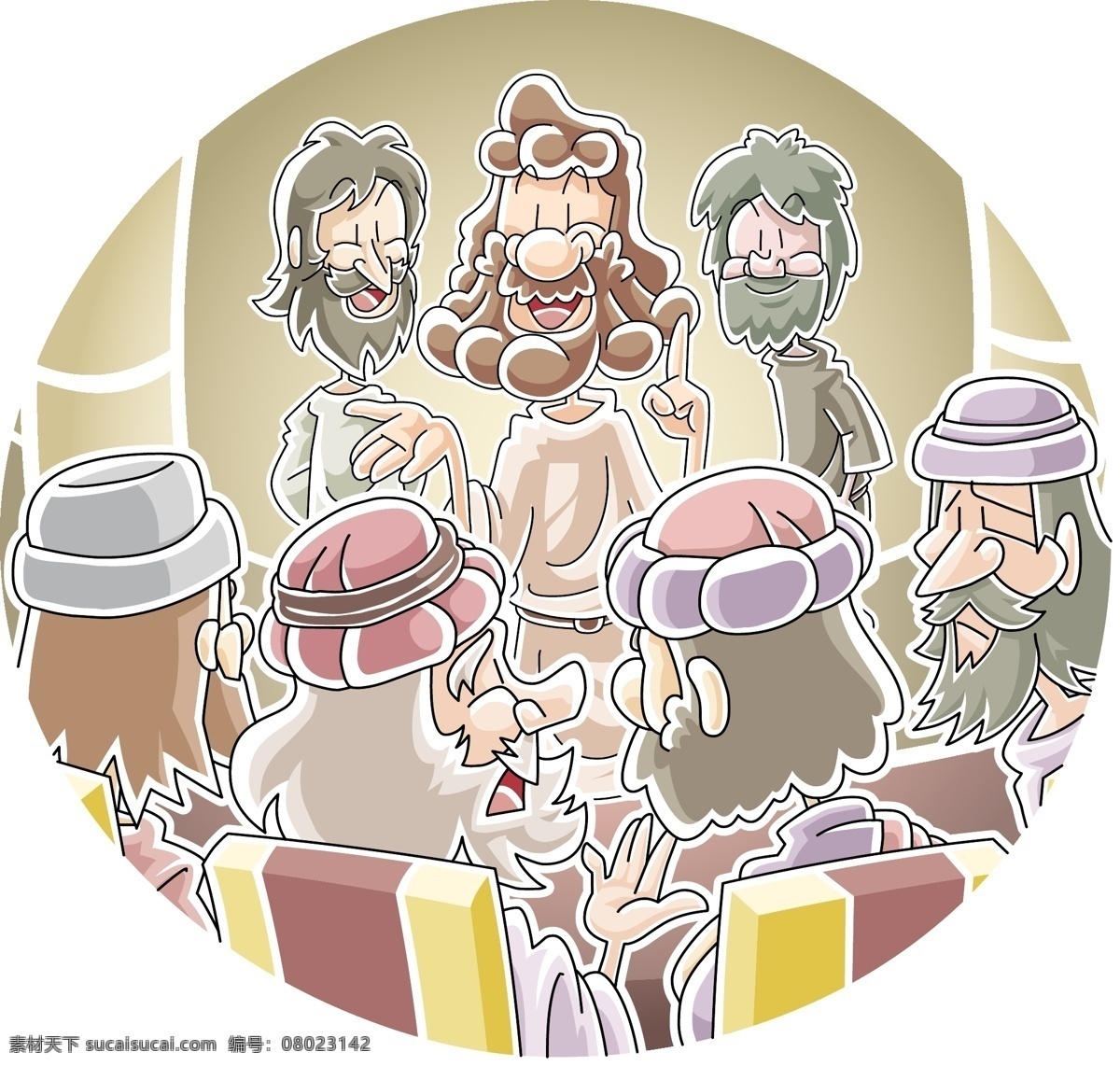 故事漫画素材 矢量插画 插画人物 卡通人物 卡通漫画 卡通插画 童话故事插画 一千零一夜 阿拉伯插画 寓言故事插画 其他艺术 文化艺术 矢量素材 白色