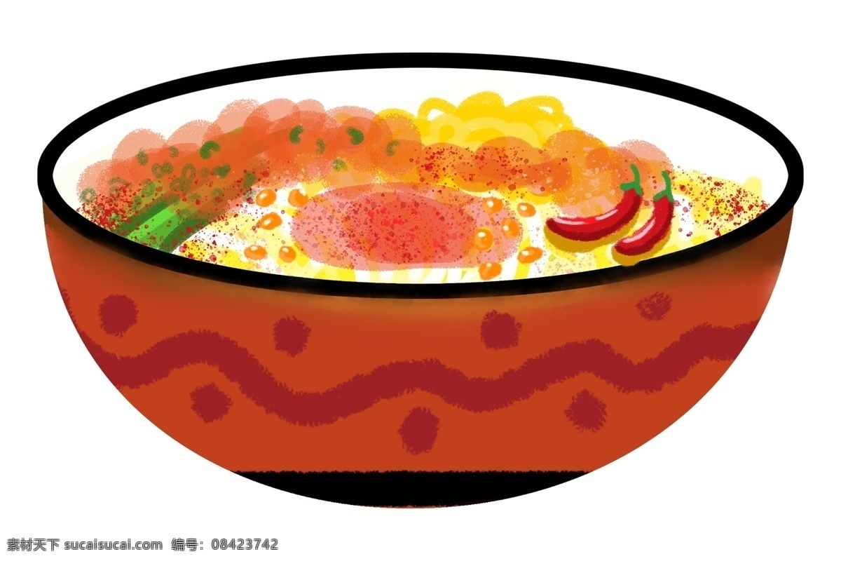 麻辣 面条 装饰 插画 麻辣面条 漂亮的面条 创意面条 立体面条 卡通面条 营养面条 美味的面条 面条插画