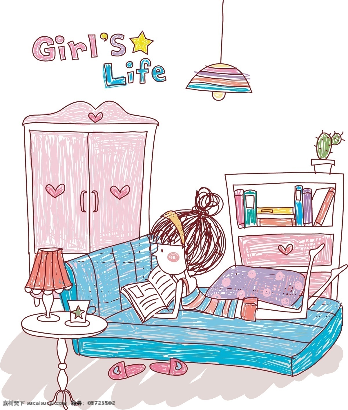 女孩 生命 载体 life8 生活 女孩的生活 生活的eps eps的女孩 矢量图 矢量人物