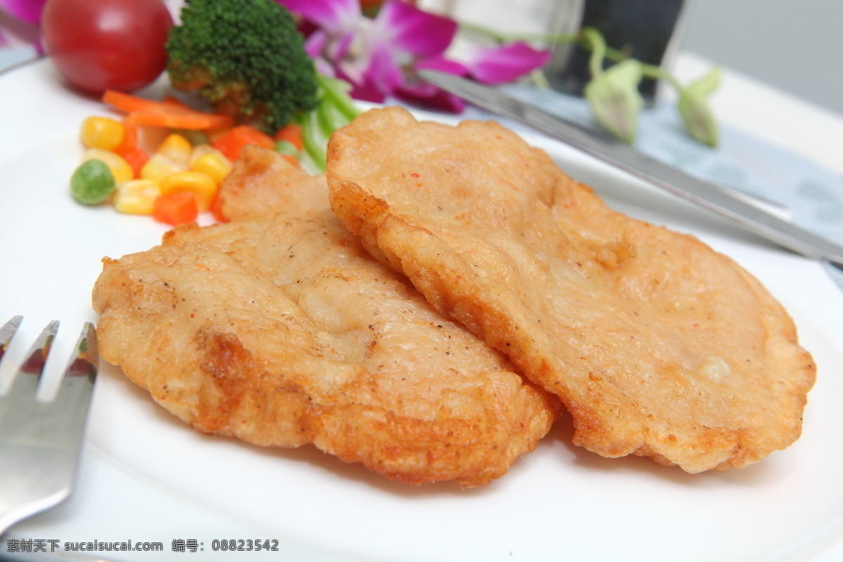 炸鸡排 鸡肉 无骨鸡柳 酥炸鸡柳 炸鸡柳 油炸鸡柳 美味小吃 餐饮美食 传统美食