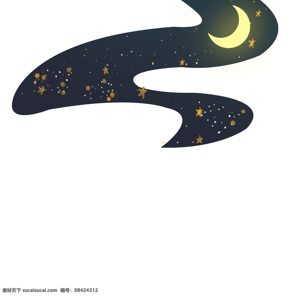天空 中 星河 免 抠 图 弯曲 月亮 宇宙 儿童
