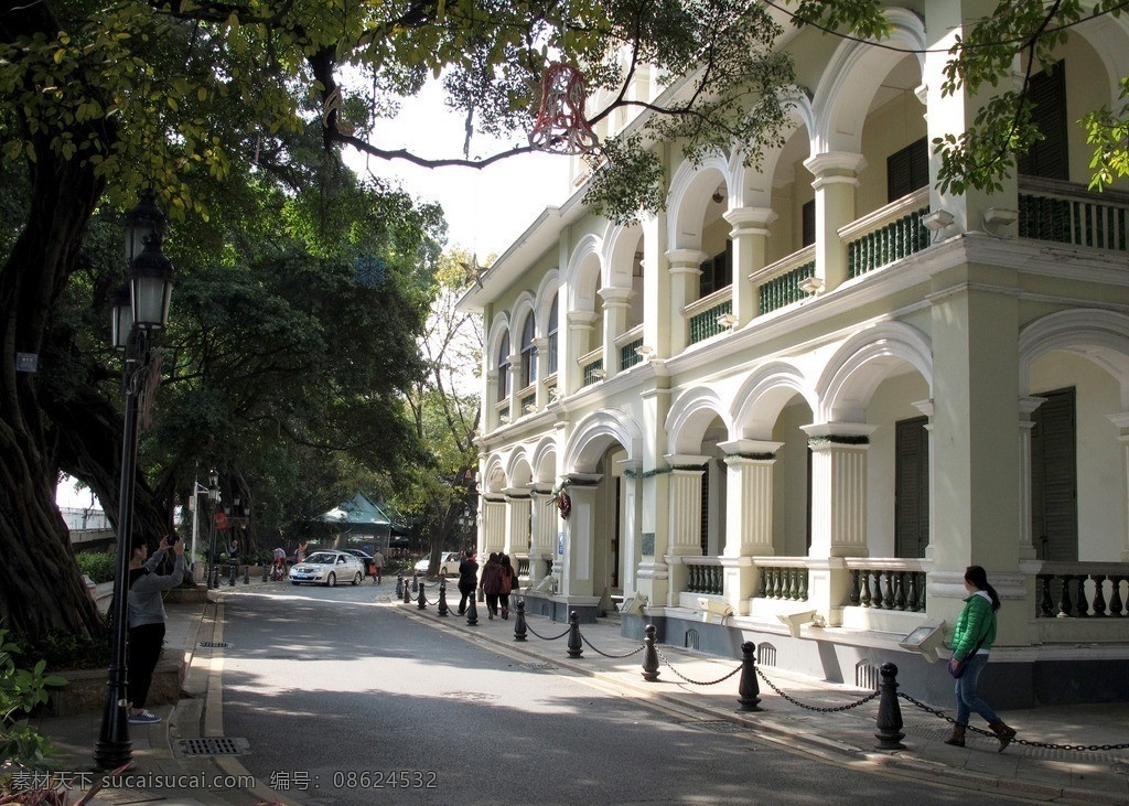 街景 广州 沙面 建筑 街道 欧式 人文景观 旅游摄影