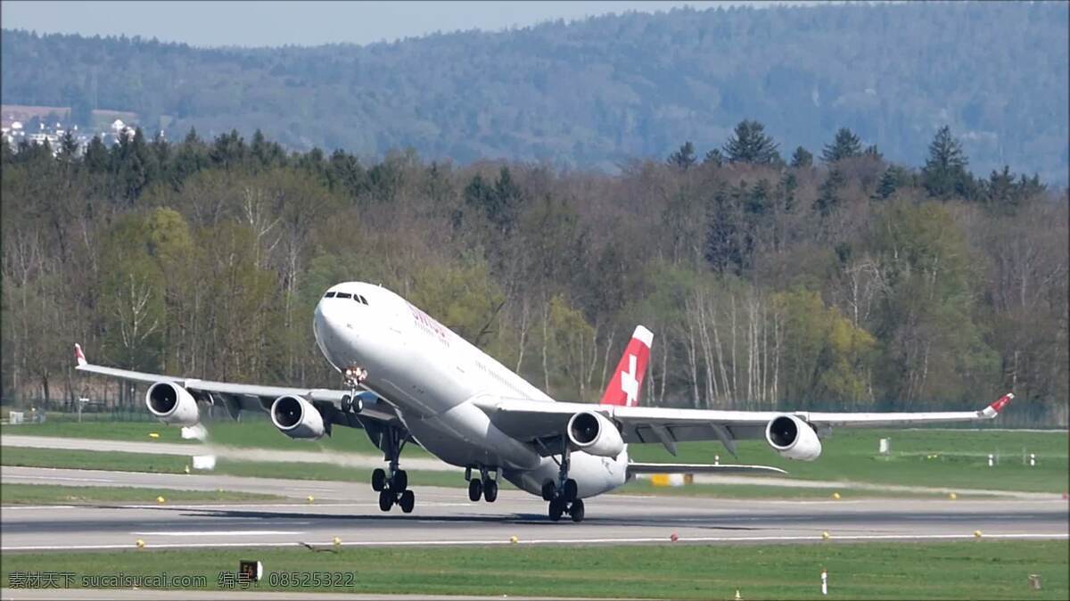 瑞士飞机起飞 行业 慢动作 运输 飞机 喷气式飞机 发动机 喷气发动机 航班 飞行 旅行 假日 假期 机场 跑道 起飞 乘客 翼 翅膀 起落架 滑行