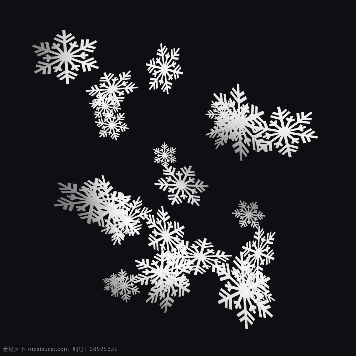 新春 雪花 元素 新春雪花设计 雪 圣诞 圣诞节 春节 新年 新年雪花 新春白色雪花 白色小雪花