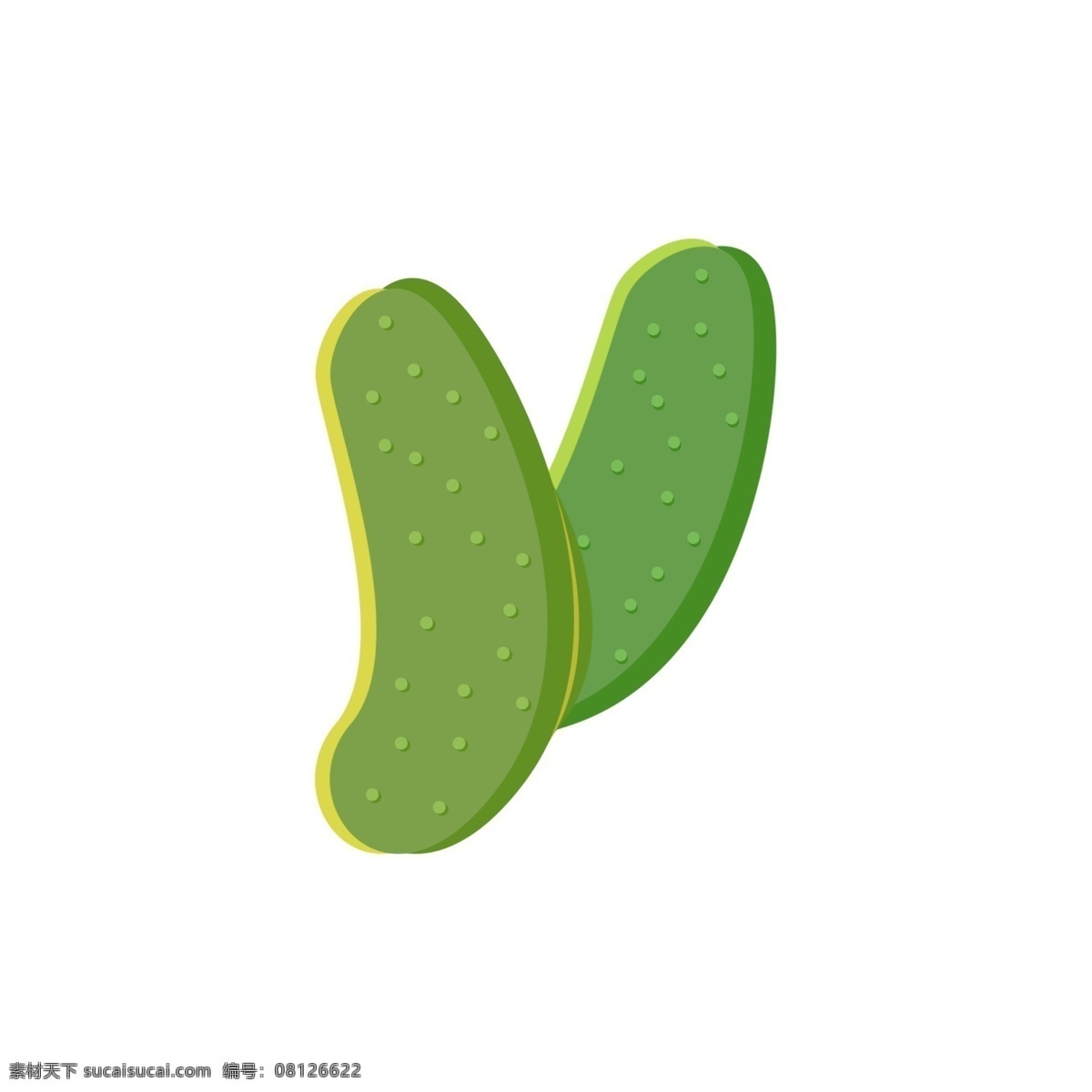 黄瓜 蔬菜水果 绿色 商用 小 元素 瓜果 清新 夏天 水果 凉爽